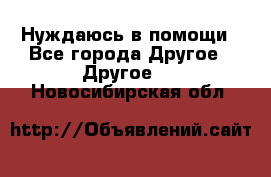 Нуждаюсь в помощи - Все города Другое » Другое   . Новосибирская обл.